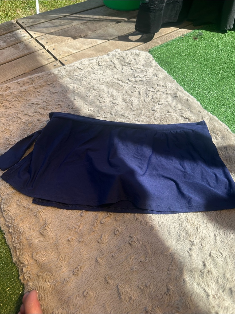 Tommy Bahama Navy Blue Swim Skirt with Side Tie - Picture 6 of 6